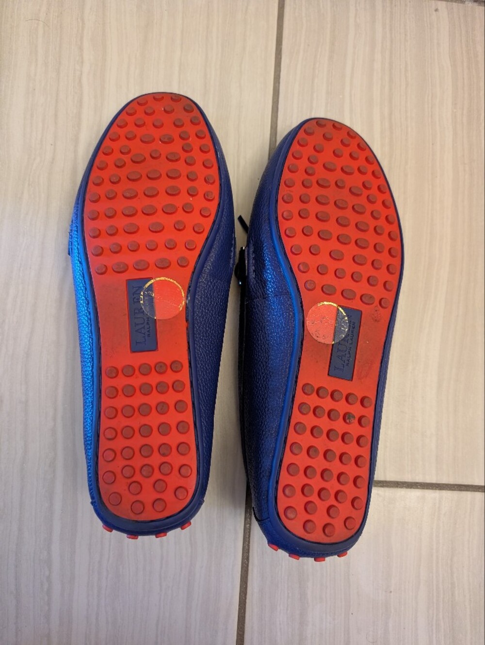 Ralph Lauren Briley Leather Horsebit Loafer Driving Moccasin Blue Women Size 10 - Picture 7 of 7